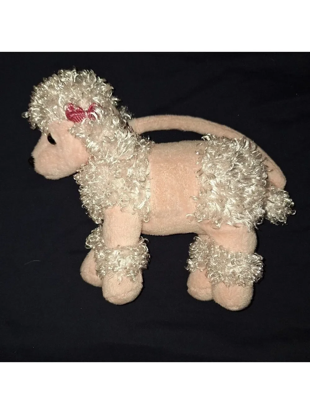 Kids Pink Poodle Plush Purse Bag